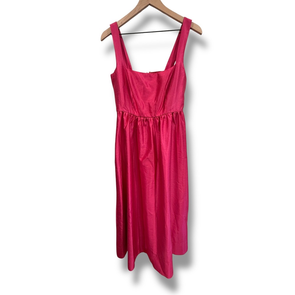 Tuckernuck‎ NWT Pink Dupioni Esme Midi Strapless Elegant Dress Small - Picture 4 of 9